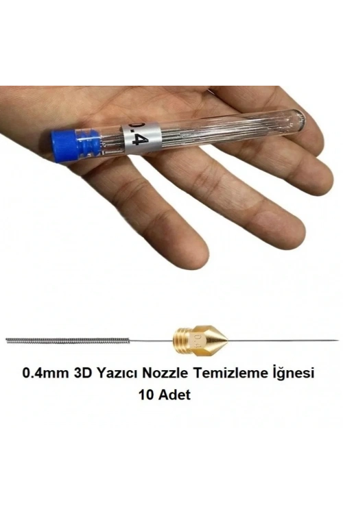 3D Yazıcı Nozzle Temizleme İğnesi 0.4mm 10 Adet