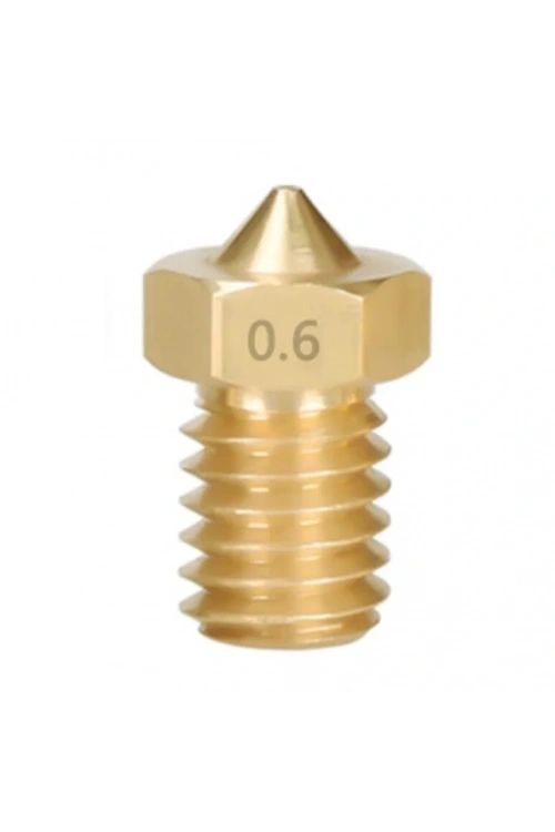 3D Yazıcı-Printer M6 1.75mm / 0.6mm V5-V6 Pirinç Nozzle