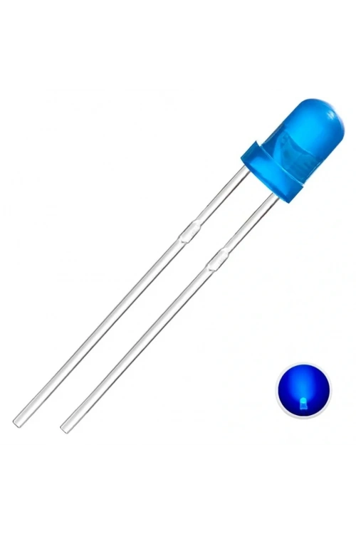 3mm Led Mavi Diyot Diffused 1 Adet