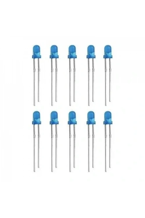 3mm Mavi Led Paketi - 10 Adet