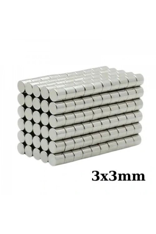 3x3mm Neodyum Güçlü Mıknatıs - Neodim Magnet