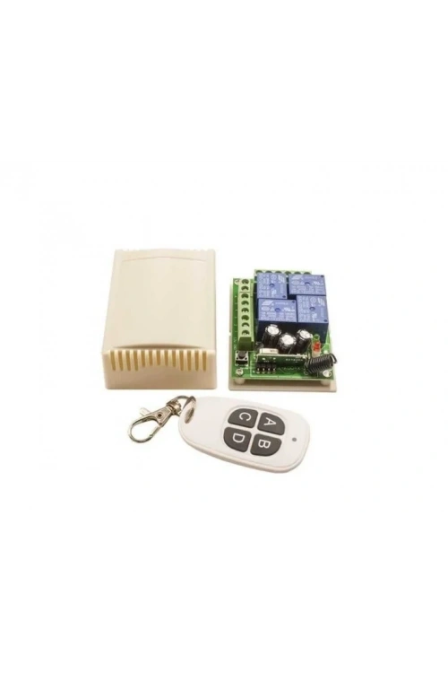 4 Kanal 12V RF Uzaktan Kumanda Alıcı Verici Modül Seti