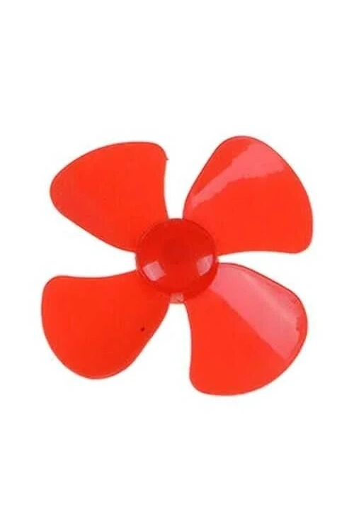4 Kanatlı Plastik Pervane Ø56mm - Kırmızı