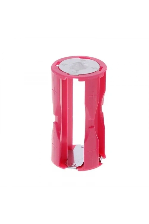 4lü AAA Pil Yuvası - 1.5V Paralel C-Tip Pil Dönüştürücü Pembe