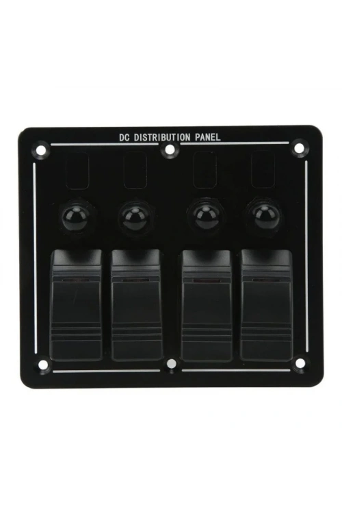 4lü ON-OFF Kırmızı Işıklı Anahtar Switch Panel - Aşırı Akım Korumalı
