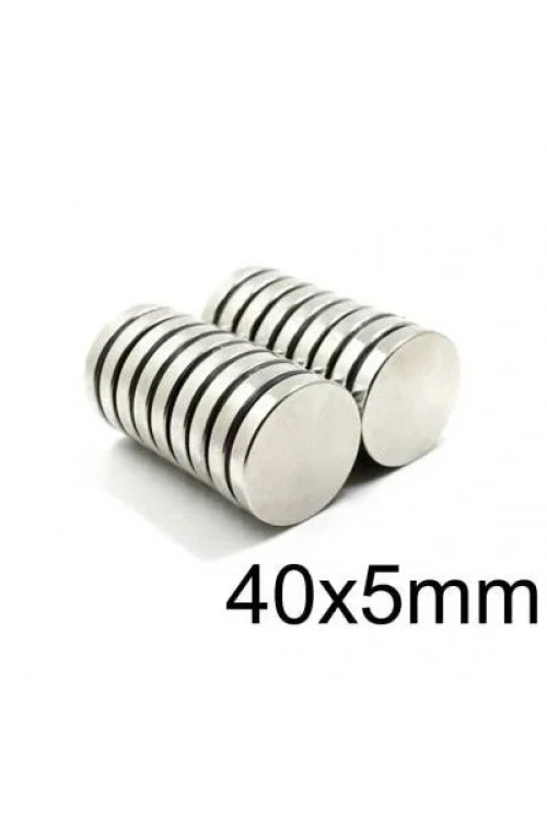 40X5mm Neodyum Güçlü Mıknatıs - Neodim Magnet