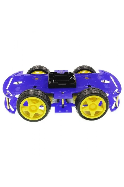 4WD Mavi Şase Tekerlekli Araba Kiti