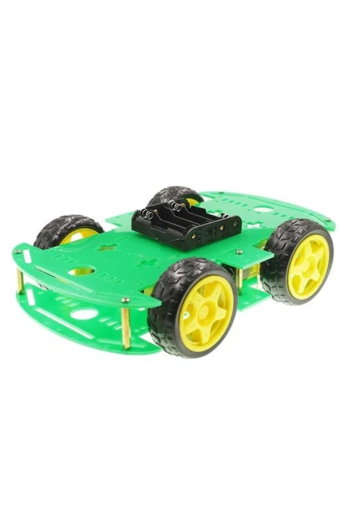 4WD Yeşil Şase Tekerlekli Araba Kiti