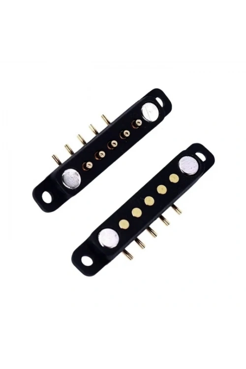 5-Pin 2.54mm 90C Pogo Pin Manyetik Konnektör Takımı - Kulaklı