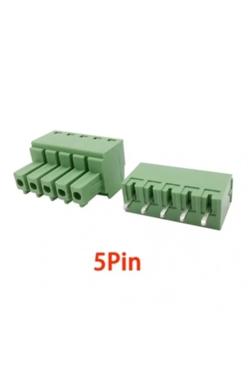 5 Pin 3.81mm Geçmeli 90C Takım Klemens