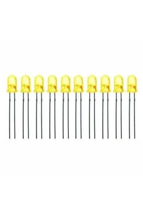 5mm 2V Sarı Led Paketi - 10 Adet