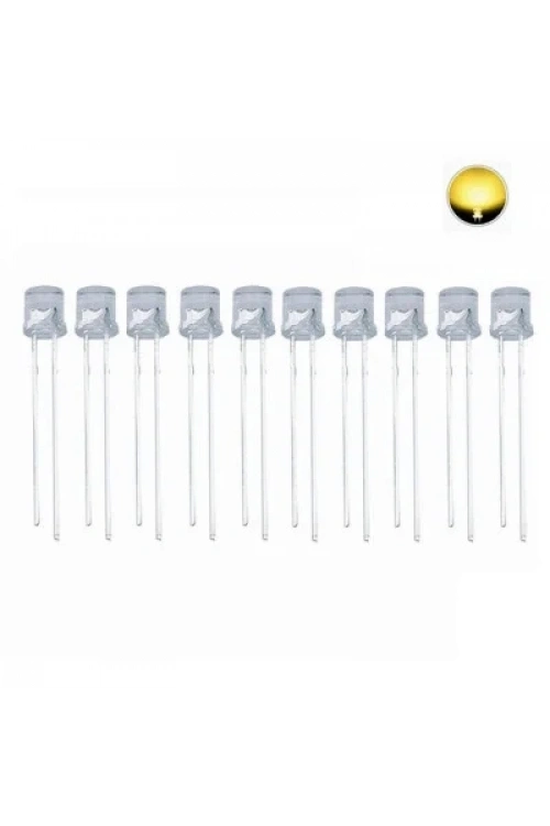 5mm Gün Işığı Kesik Başlı Led Paketi - 10 Adet