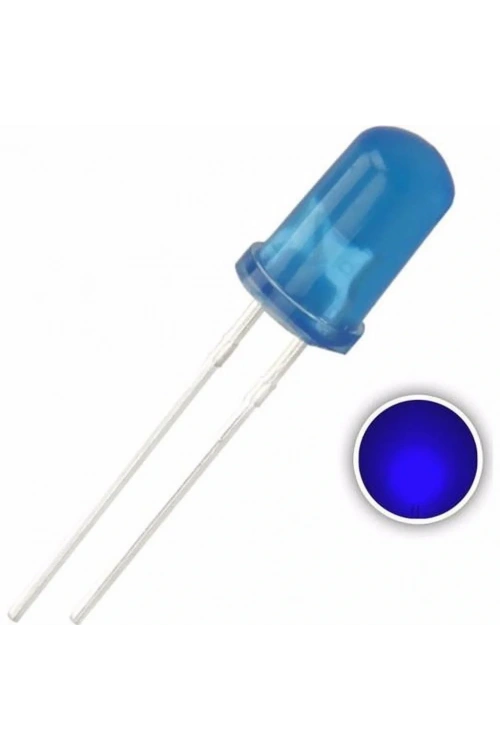 5mm Led Mavi Diyot Diffused 1 Adet