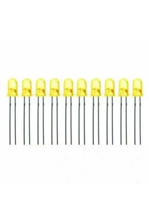 5mm Sarı Led Paketi - 10 Adet
