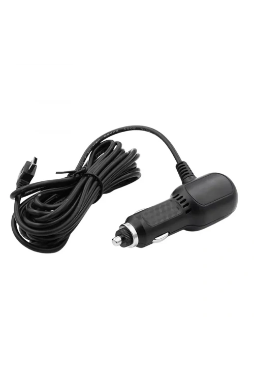 5V 2,4A Çift USB Araç Çakmaklık Şarj Cihazı 90C Mini USB Çıkışlı - 3,5m Kablo