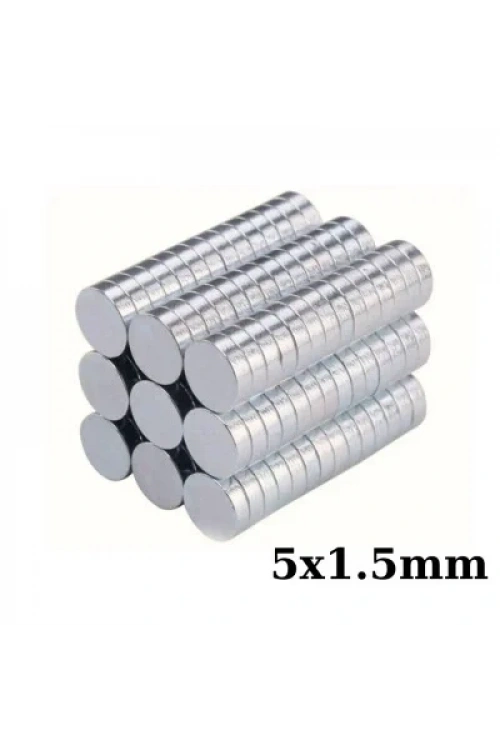 5x1.5mm Neodyum Güçlü Mıknatıs - Neodim Magnet