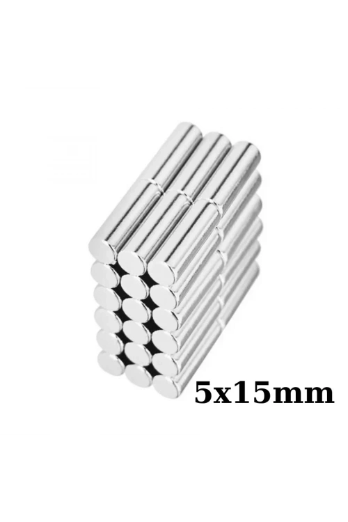 5x15mm Neodyum Güçlü Mıknatıs - Neodim Magnet