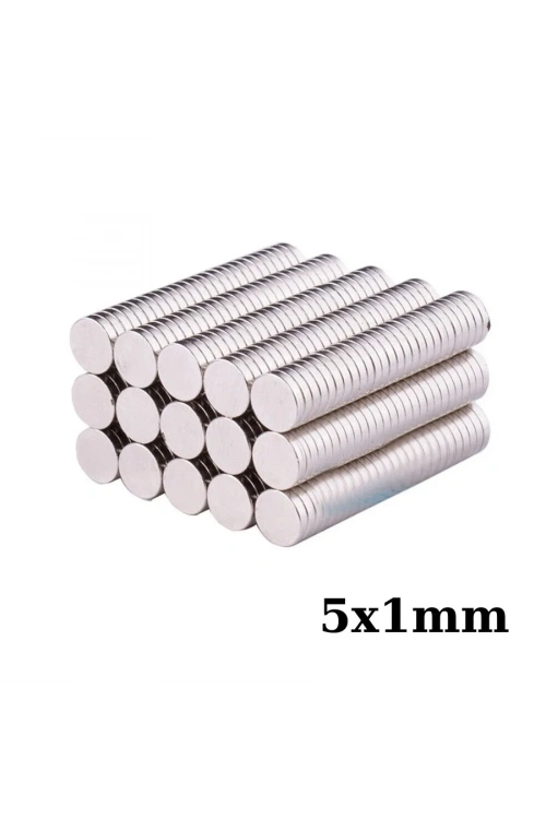 5x1mm Neodyum Güçlü Mıknatıs - Neodim Magnet