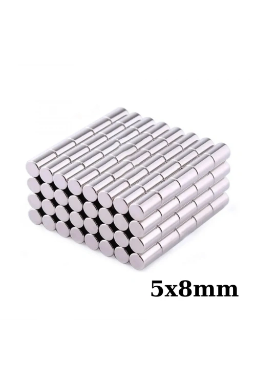 5x8mm Neodyum Güçlü Mıknatıs - Neodim Magnet