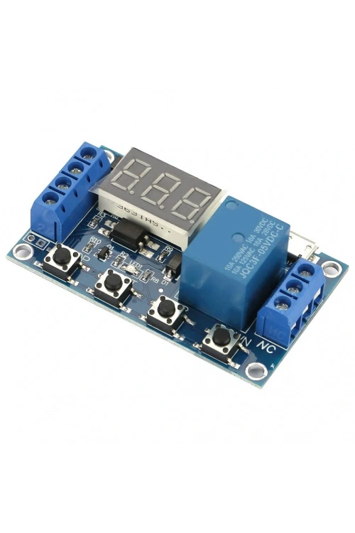 6-30V Zaman Ayarlı Röleli Modül Röle Kartı Micro USB Girişli