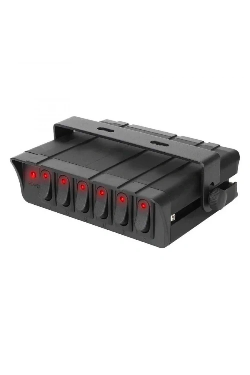 6lı ON-OFF Nokta Işıklı Anahtar Metal Kutulu 12V-24V 20A