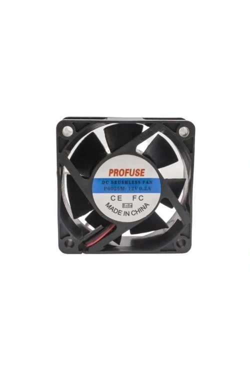 60x60x25mm 12V 0.20A Fan 2 Kablolu