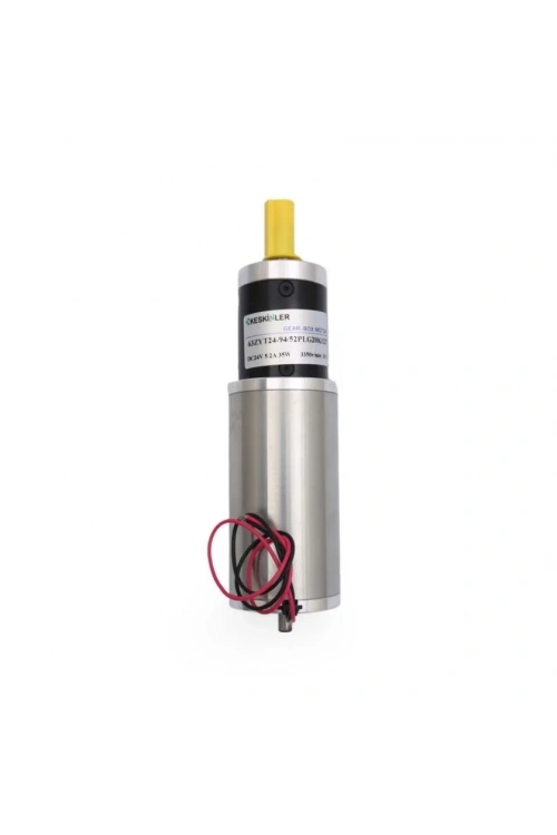 63ZYT24-94 24V 170RPM Planet Redüktörlü Dc Motor