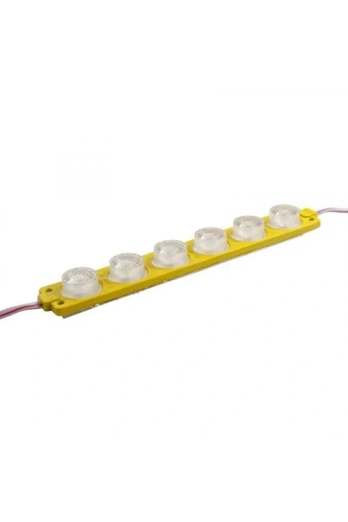 6W Mercekli Modül 6lı Led - Sarı 12V
