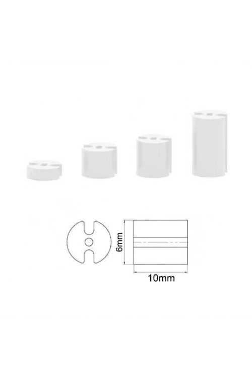 6x10mm 3 Pin Led Distans (Standoff) - Beyaz