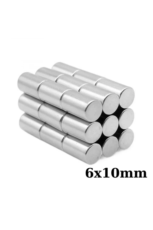 6x10mm Neodyum Güçlü Mıknatıs - Neodim Magnet