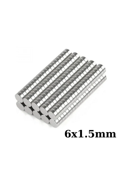 6x1.5mm Neodyum Güçlü Mıknatıs - Neodim Magnet