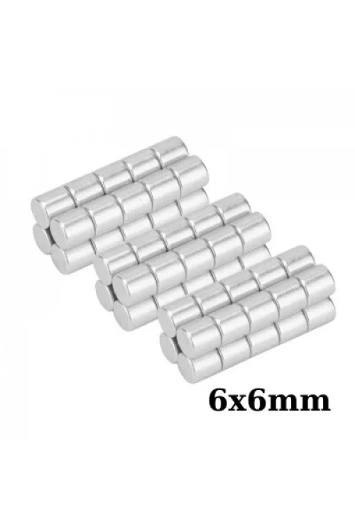 6x6mm Neodyum Güçlü Mıknatıs - Neodim Magnet