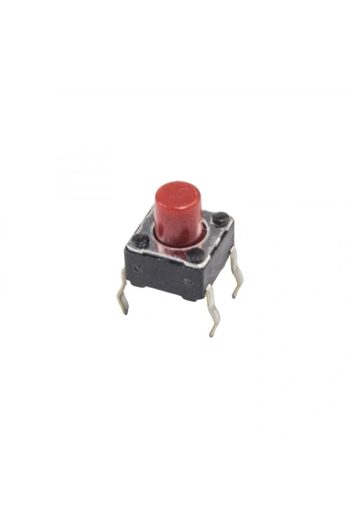 6x6x7mm 4 Pinli Kırmızı Push Buton - Tact Switch