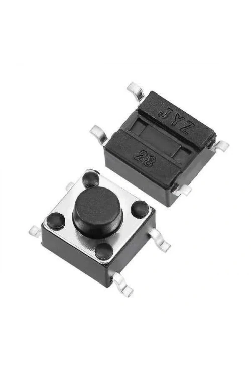 6x6x7mm 4 Pinli SMD Push Buton - Tact Switch