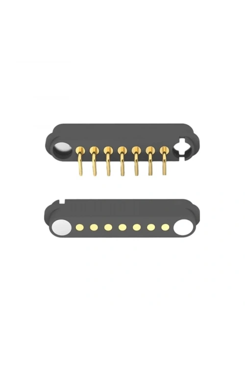 7-Pin 2.54mm 90C Pogo Pin Manyetik Konnektör Takımı