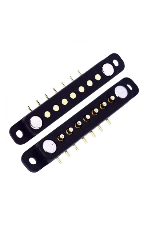 7-Pin 2.54mm 90C Pogo Pin Manyetik Konnektör Takımı - Kulaklı