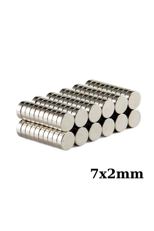 7x2mm Neodyum Güçlü Mıknatıs - Neodim Magnet