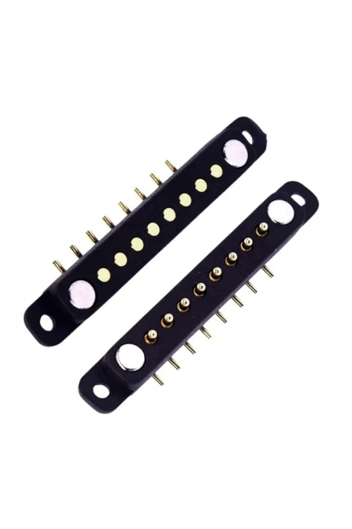 8-Pin 2.54mm 90C Pogo Pin Manyetik Konnektör Takımı - Kulaklı