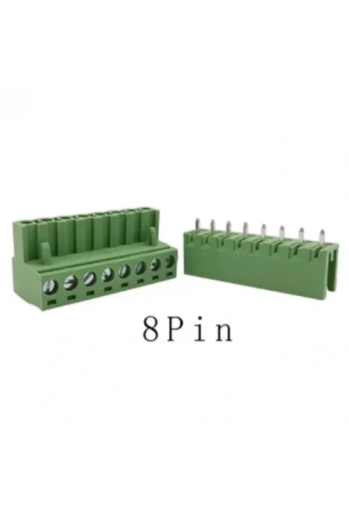 8 Pin 5.08mm Geçmeli 90C Takım Klemens