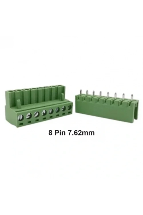8 Pin 7.62mm Geçmeli 180C Takım Klemens