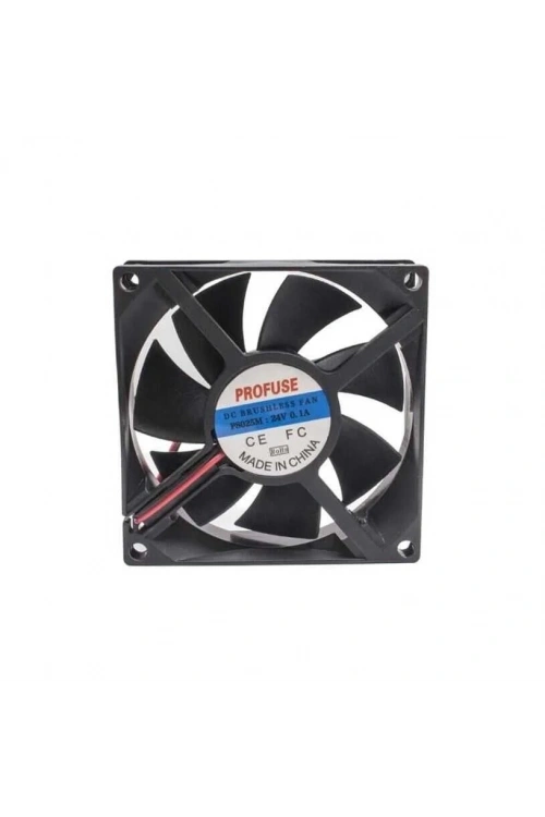 80x80x25mm 24V 0.10A Fan 2 Kablolu