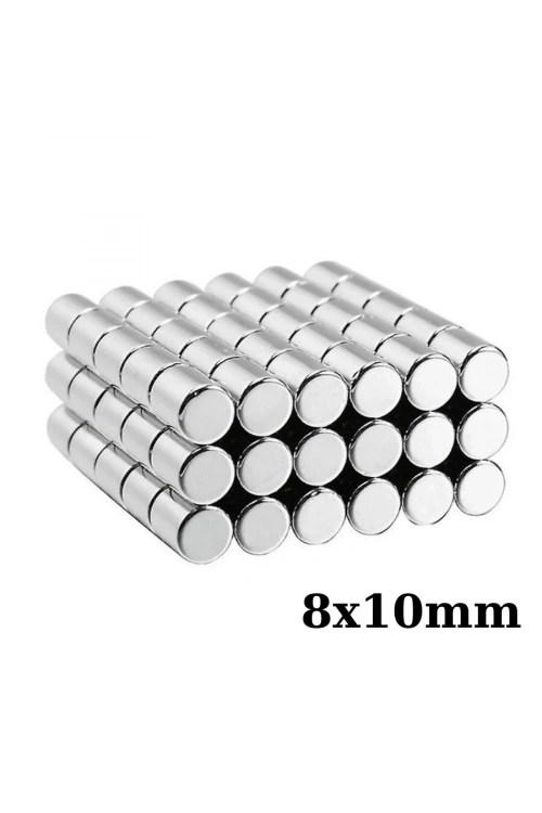 8x10mm Neodyum Güçlü Mıknatıs - Neodim Magnet