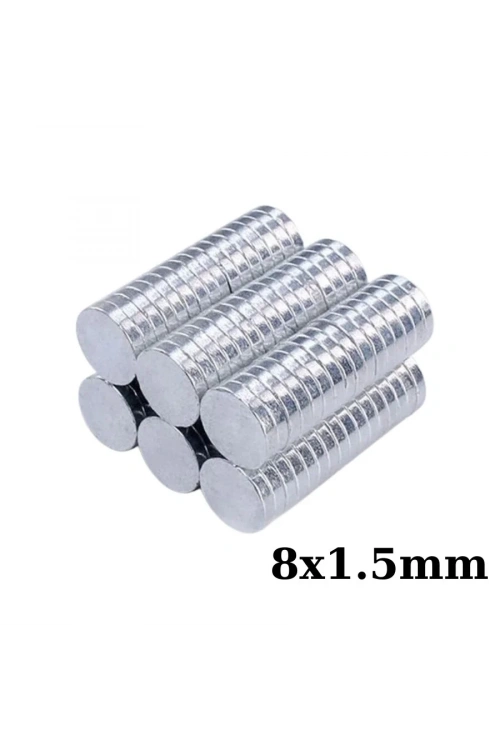 8x1.5mm Neodyum Güçlü Mıknatıs - Neodim Magnet