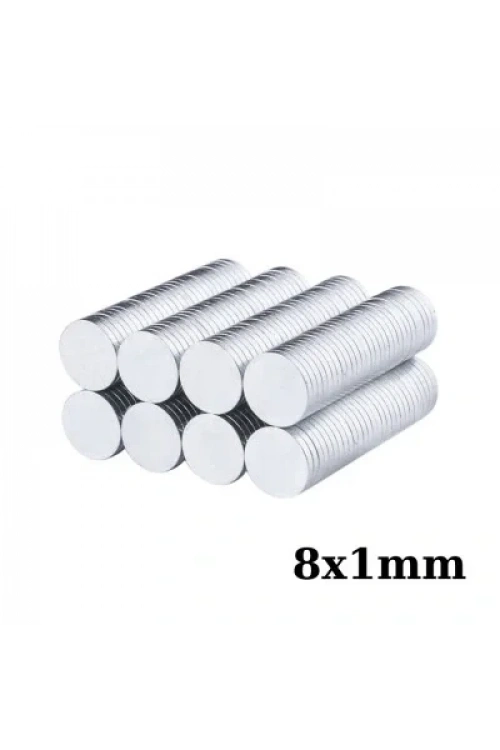 8x1mm Neodyum Güçlü Mıknatıs - Neodim Magnet