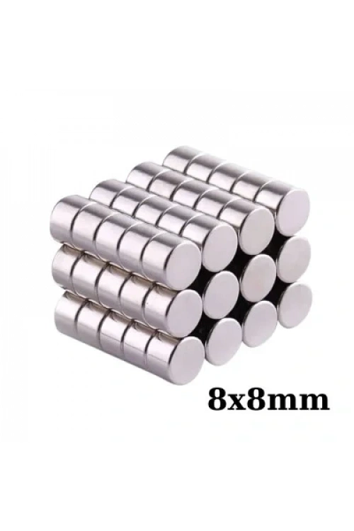 8x8mm Neodyum Güçlü Mıknatıs - Neodim Magnet