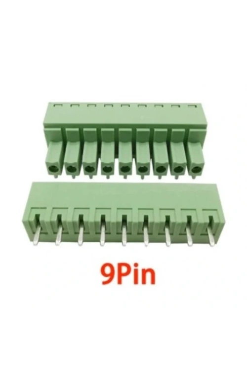 9 Pin 3.81mm Geçmeli 90C Takım Klemens