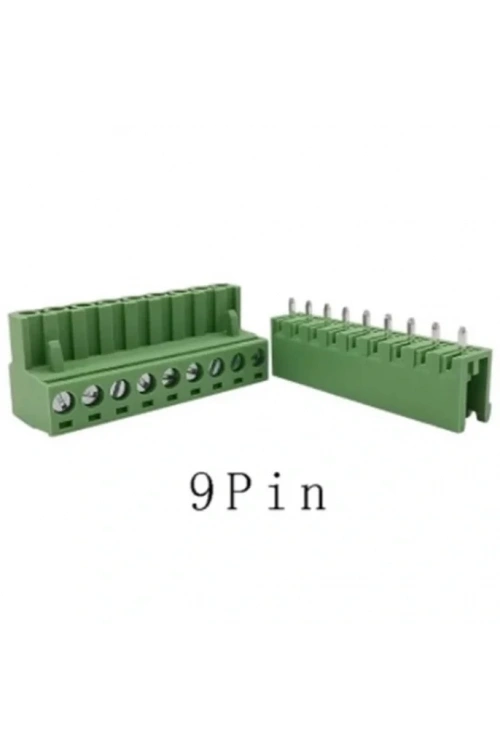 9 Pin 5.08mm Geçmeli 90C Takım Klemens