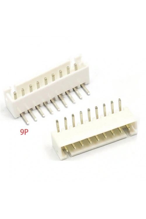 9 Pin JST-XH 2.54 Tunik Konnektör Erkek Eğik 90°