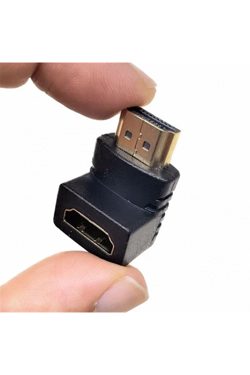 90° HDMI to HDMI Erkek-Dişi (M2F) Dönüştürücü Çevirici