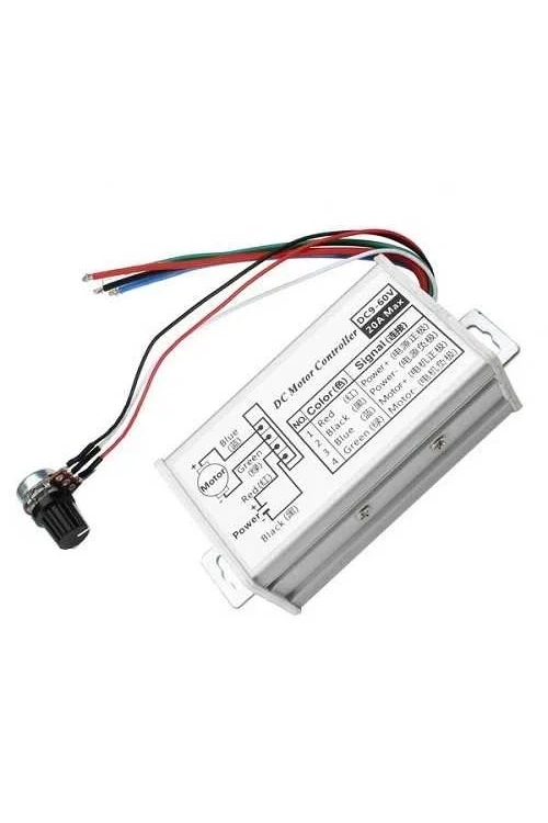 9V 12V 24V 36V 48V 60V 20A PWM DC Motor Hız Kontrol Modülü
